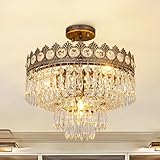 Wellmet 4-Light Bronze Semi Flush Mount Ceiling...