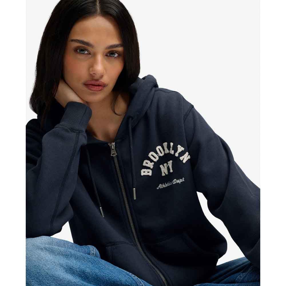 Superdry Athletic Essentials Relaxed Crop Full Zip Sweatshirt XS