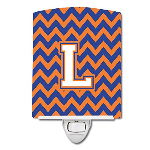 Lámpara de noche cerámica con diseño Chevron multicolor