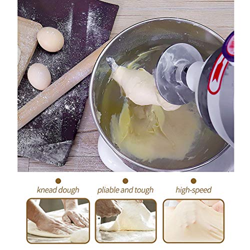 WLNKJ Küchenmaschine, 9-Gang-Einstellungen Rührbesen Teighaken 3 In1 Elektromixer 7L - Vollautomatisches Head-Up-Design… – Bild 3