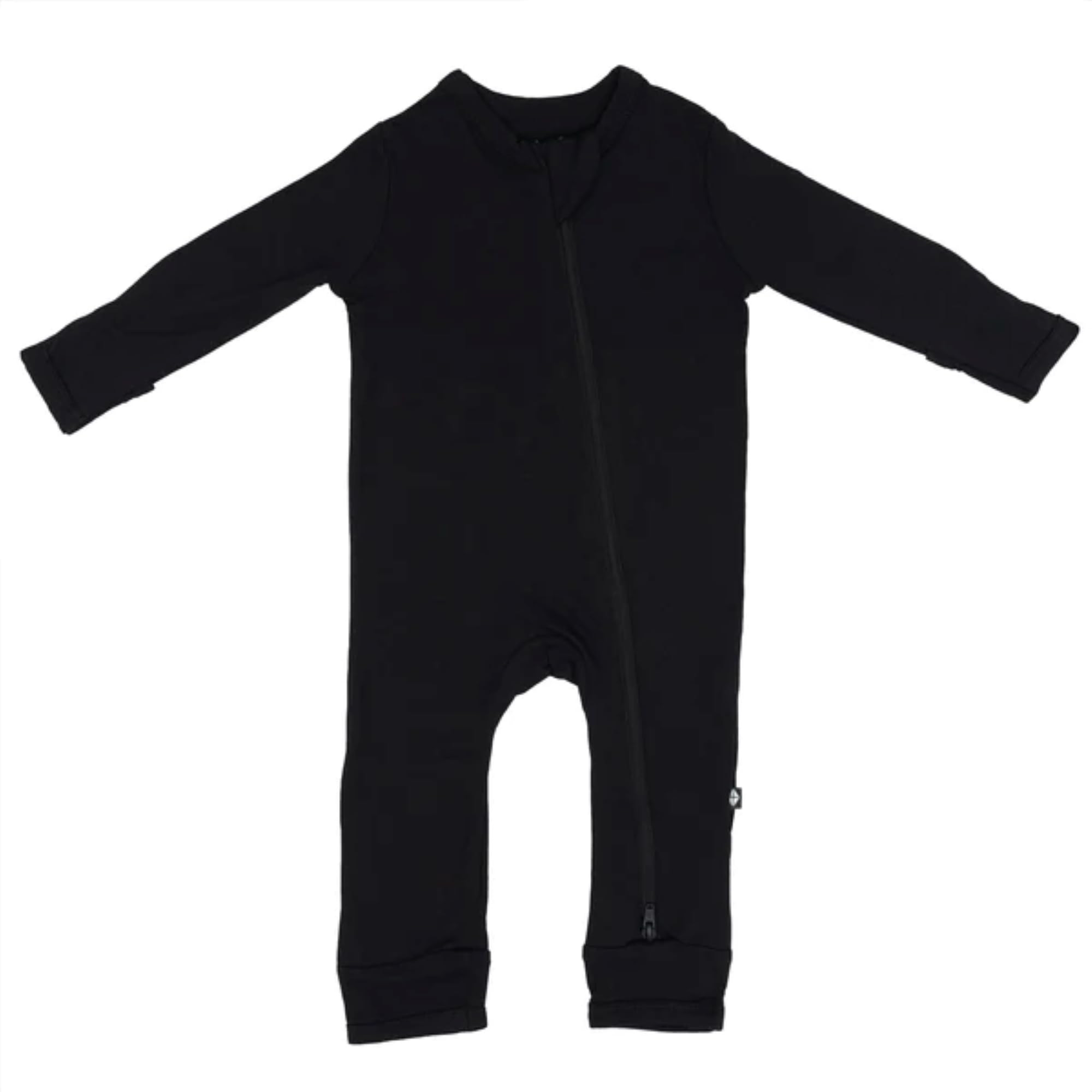 KYTE BABY Soft Bamboo Rayon Rompers, Zipper Closure, 0-24 Months (Newborn, Midnight)