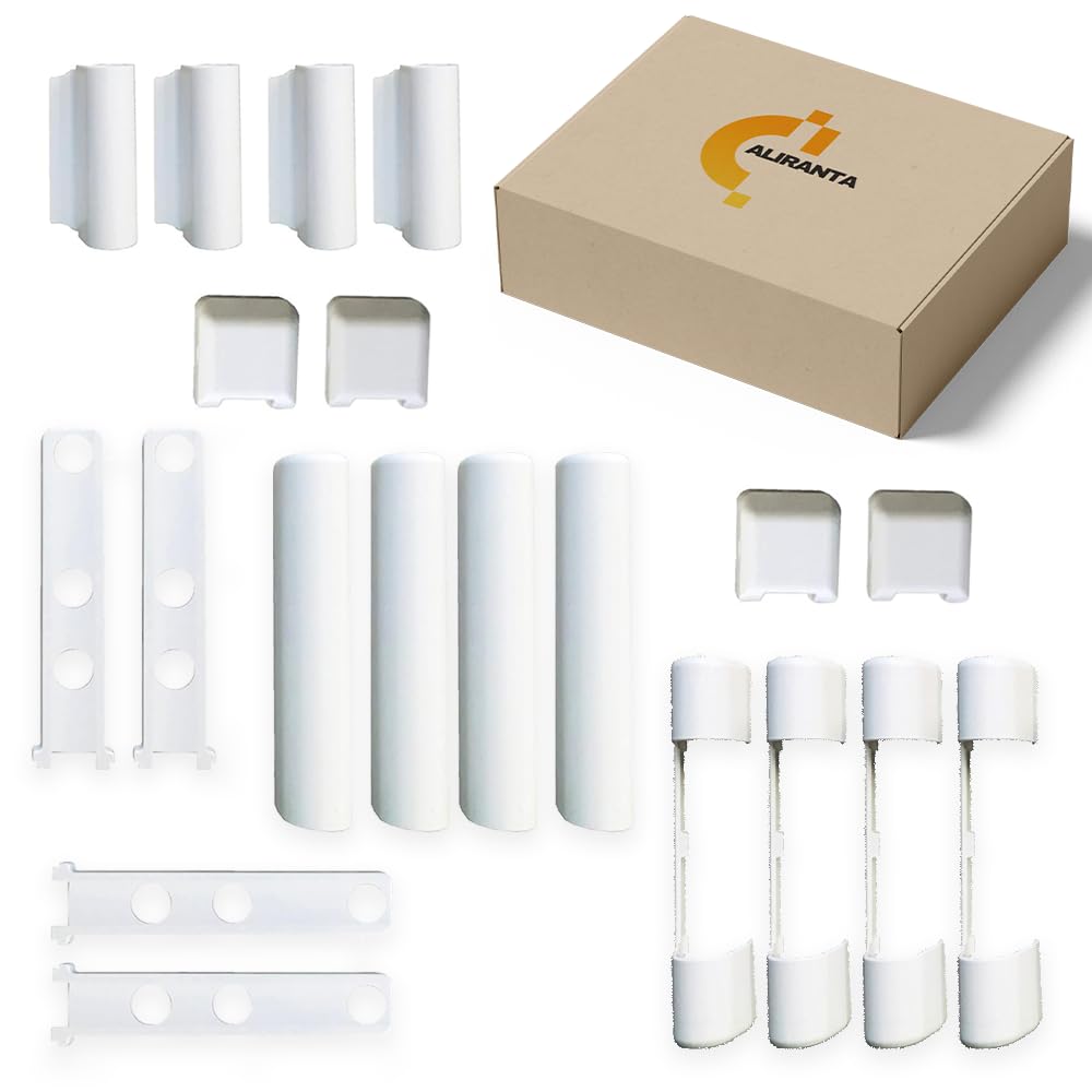 Siegenia Lot de 4 caches de fenêtre en PVC et PVC pour porte FAVORIT KF3 EB, EL O, EL U, S, W KF, Blanc, 4 Stk.