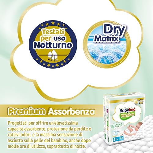 Babylino Premium, Pannolini Neonato Taglia 2 Con Filtrante Ultra Soft, Mini (3-6Kg), 64 Unità - 4