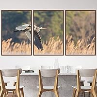 3 Piece Framed Canvas Wall Art Beach Birds Canvas Prints Home Artwork Decoration for Living Room,Bedroom - 16