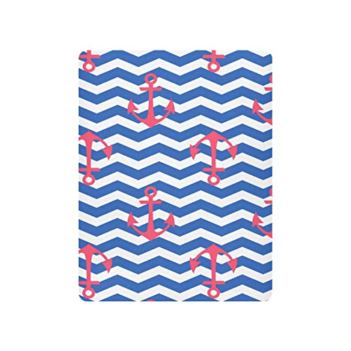 Image of Nautical Anchors Wavy Fitted Crib Sheet for Boys Girls Baby Crib Sheet Crib Mattress Sheet Playpen Sheets for Pack N Play Mattress Pad,39 x 27 in