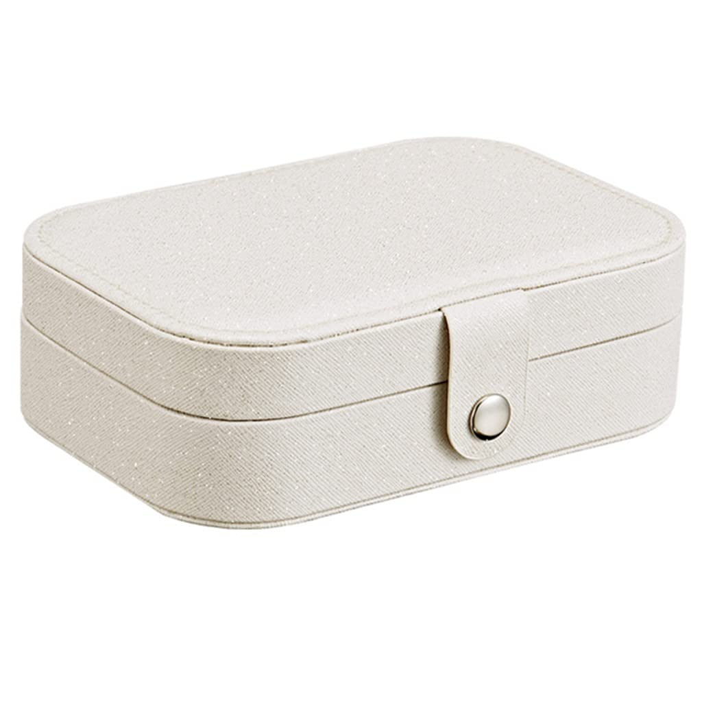 Jewelry Box Universal Jewelry Organizer Display JewelryBoxes Portable Jewelry Box Button Leather Storage Women