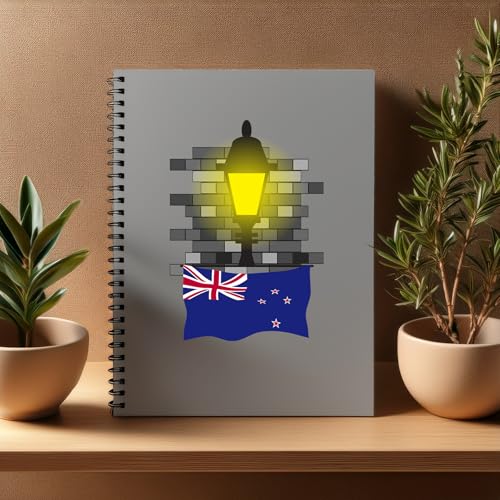 Cahier A5 lignes motif Nouvelle-Zélande pour écrire au bureau et à l'école en lot de 20