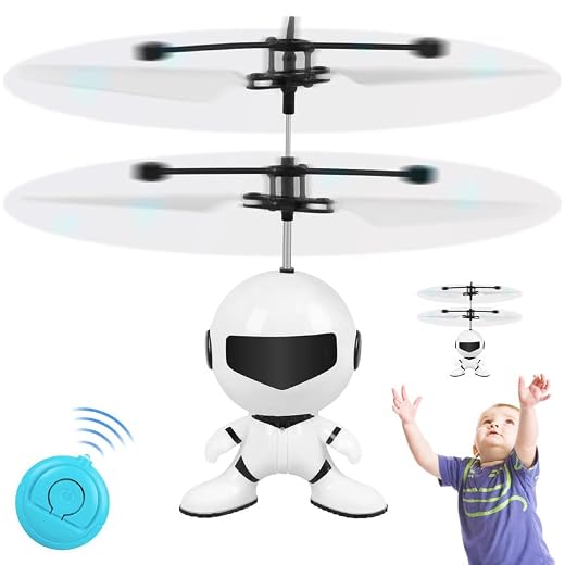 MR.TN Flying Ball Toys Infrared Induction Colorful Built-in LED RC Robot Drone Toy Indoor Outdoor Games Toys for Kids Boys Girls 3 4 5 6 7 8 9 10 Year Old Birthday Xmas Gifts