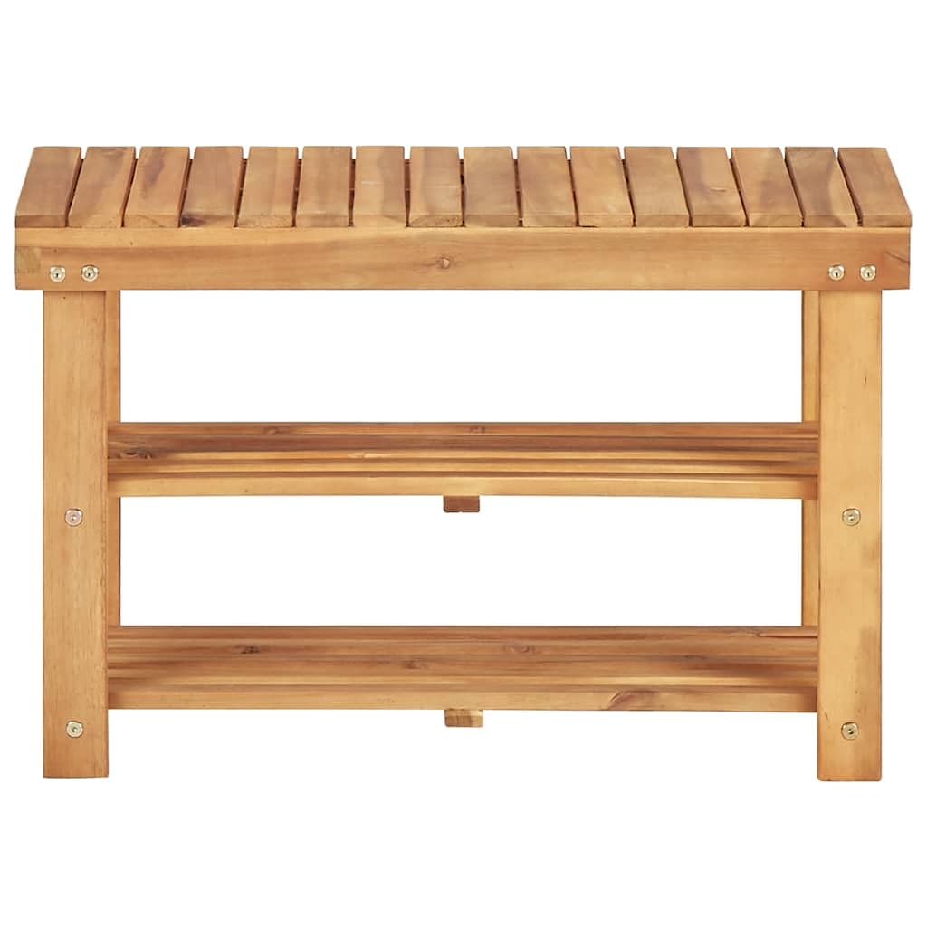 Półka na Buty 70x32x46 cm z Litego Drewna Akacjowego, Stojak na Obuwie