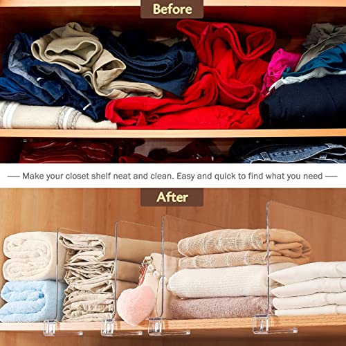 Sclvdi MASD08 Acrylic Shelf Dividers,8 Pcs Closets Shelf Organizer thumb #1