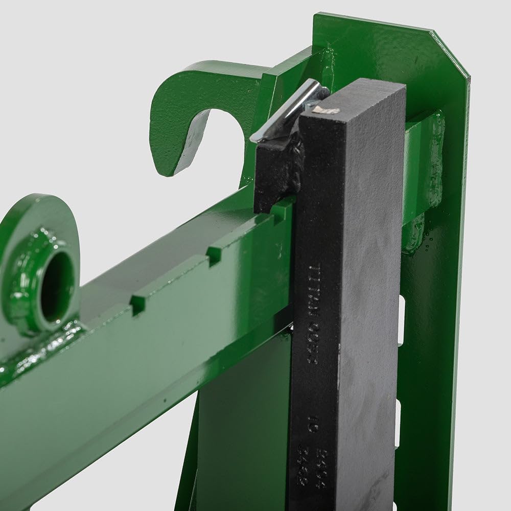Titan Attachments Economy Series Global Euro Pallet Fork Frame with 48" Fork Blades Fits John Deere Tractors, Rated 4,000 LB, Accepts Class 2 Pallet Fork Blades and Conus 1 Hay Bales Spears