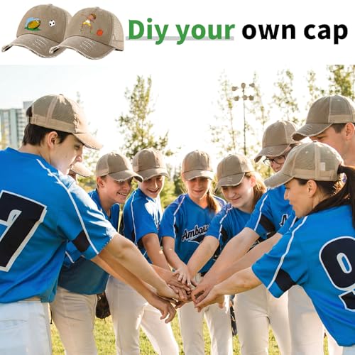 Image of Suhine 24 Pcs Blank Trucker Hat Bulk Unisex Mesh Baseball Cap for Sublimation Embroidery Vintage Adjustable Hat for Men Women