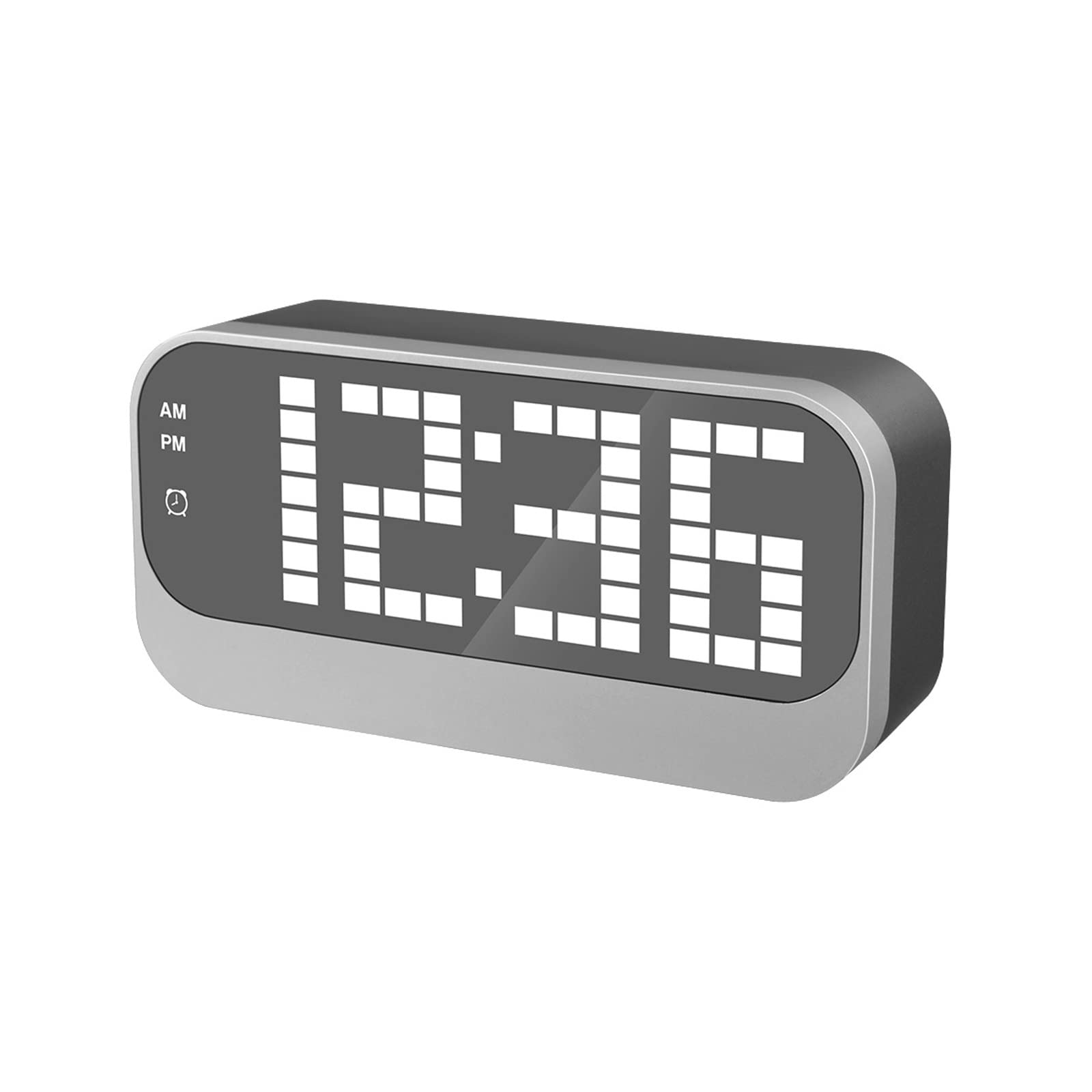 BMKGODN alarm clock， Digital Alarm Clocks,LED Mirror Electronic Clock,Multifunctional Luminous Mute with