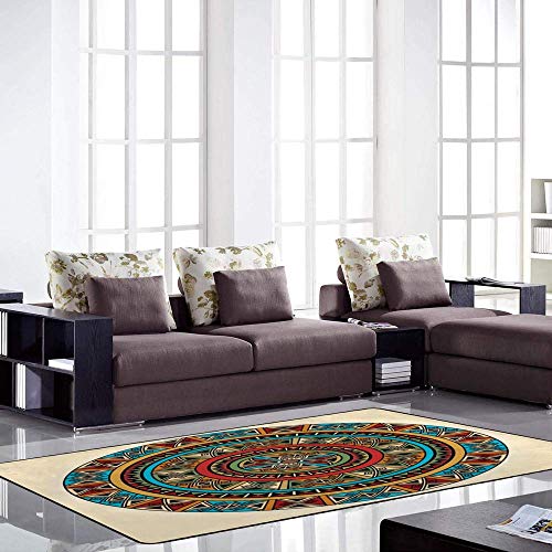 Tapis de sol antidérapant lavable au design vectoriel ethnique unique - 4