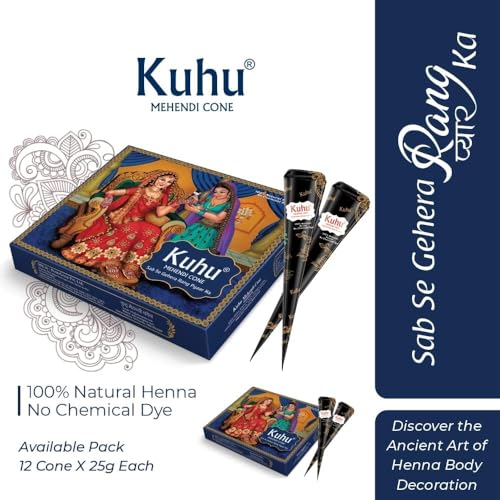 Color de Cabello Natural KUHU con 12 Conos Mehendi miniatura 7