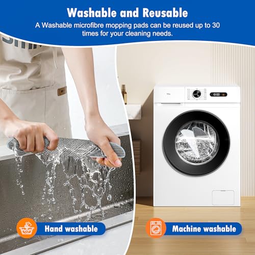 Image of 6 Pack Mop Replacement for iRobot Roomba Combo Essential Robot Vacuum & Mop Y0140 / Y0110 / Q011 / Q012 / Q052 / Roomba 104 / Roomba 105 Combo, Microfiber Washable Mopping Pads