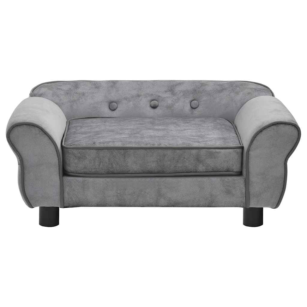 Canapé pour chien Gris 72x45x30 cm Peluche