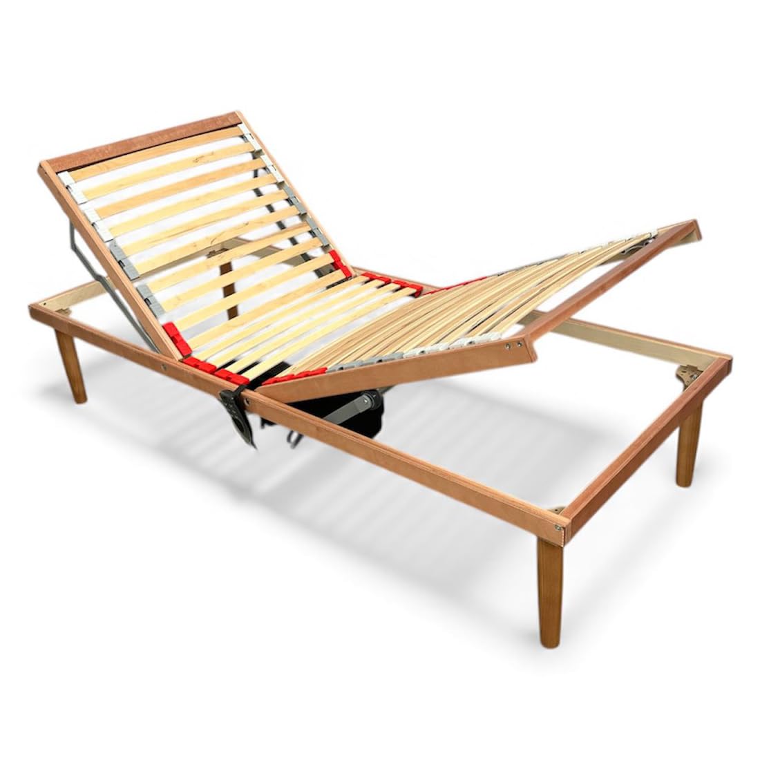 Comprarredo Rete letto motorizzata 3 Snodi 80x190 cm con telecomando – Struttura in legno massello, 26 doghe, regolazione testiera e pediera