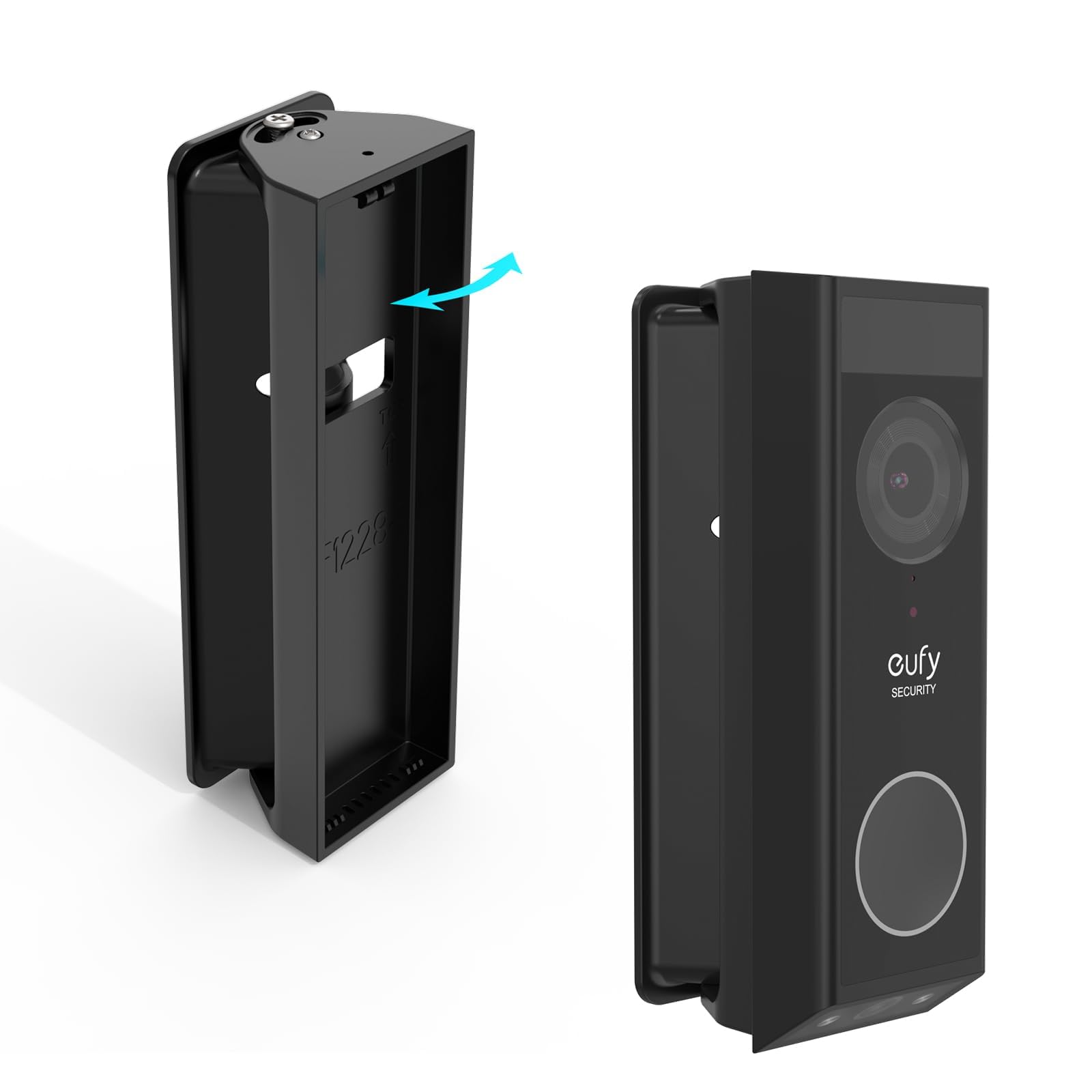 Doorbell Mount for eufy Security Video Doorbell E340, Adjustable 0-35 Degree Left/Right Angle for Optimum View and Easier Motion Detection, Easy Installation-image-8