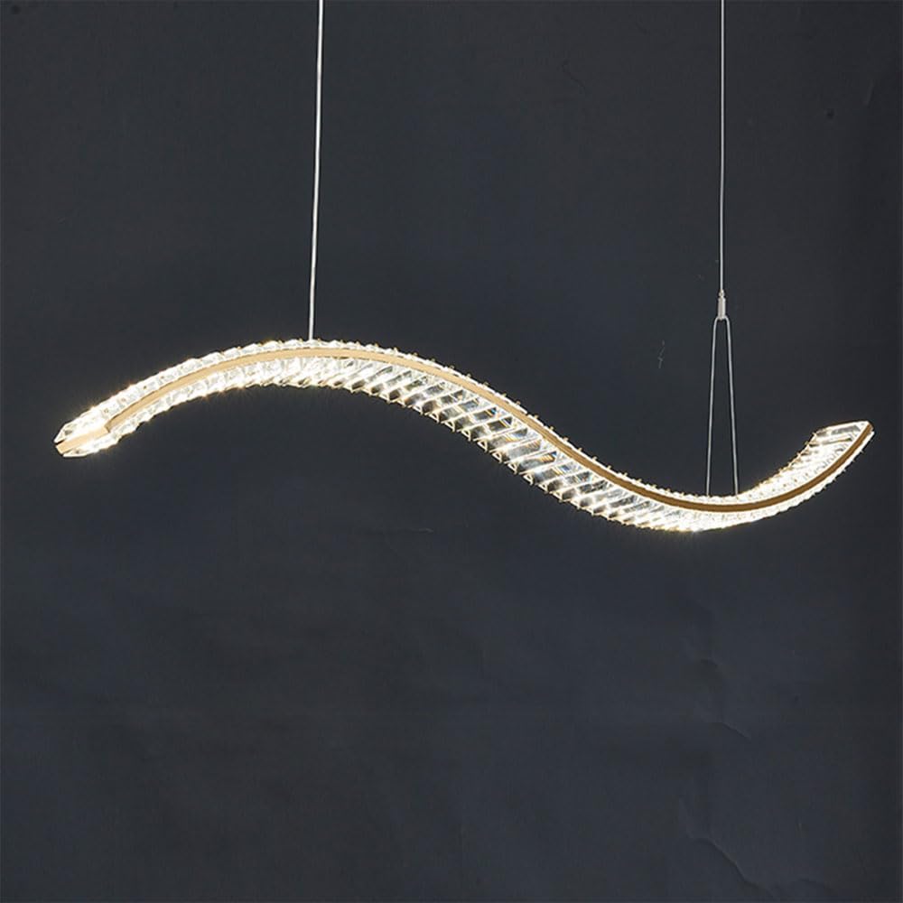 Lustre en cristal K9 luxe avec LED moderne à intensité variable