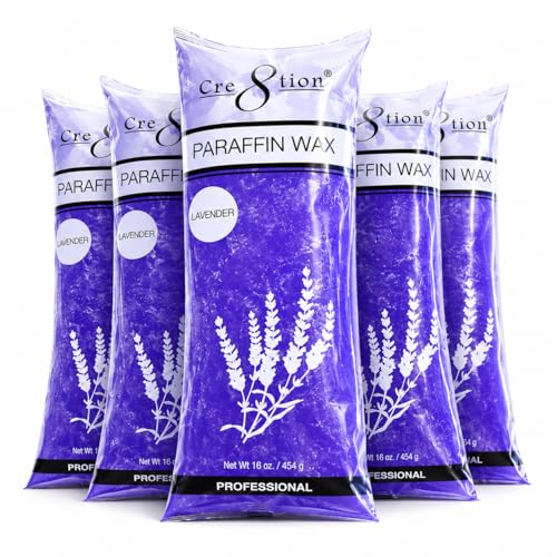 Tori + Mika Recambios de cera de parafina por Creation: 6 libras de perlas de cera de parafina perfumadas a lavanda para baño de parafina, recambios de máquina de cera de parafina para manos, pies y