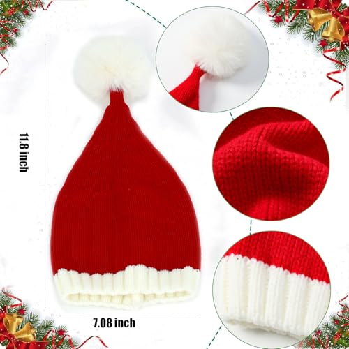 Infant Knit Santa Hat Knitted Santa Hat, Christmas Beanies hat for Kids Girls New Year Festive Holiday Party2