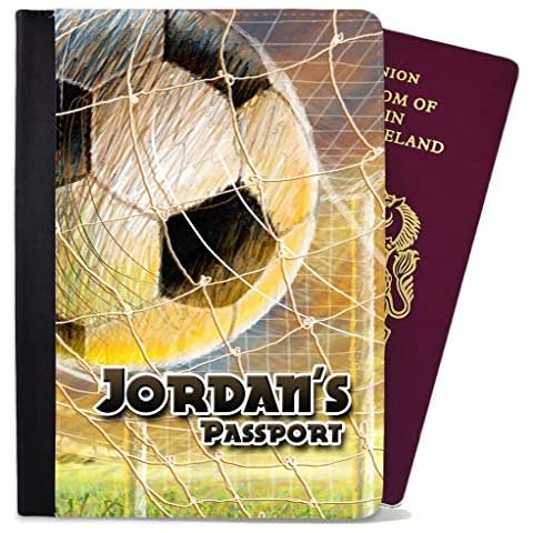 Personalised Passport Cover Holder Children Design Football Any Name Text Holiday Accessory Gift 8 Cover