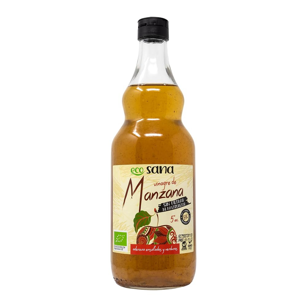 ECOSANA VINAGRE DE MANZANA SIN FILTRAR CERTIFICADO BIO - 75cl
