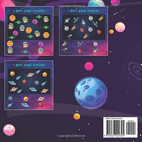 I Spy and Count Space | Funny Picture Puzzle game Book for 2-5 Year Olds: Search & Find for Little Kids | Counting Game with Picture Riddles for Preschoolers | Activity Book for Toddler image 3