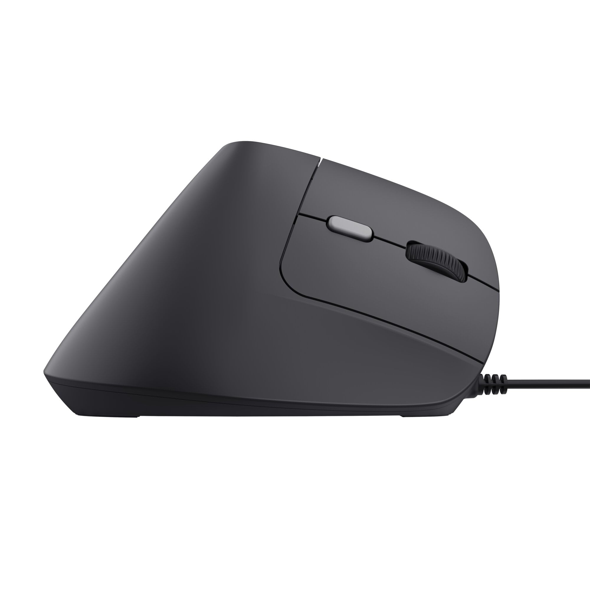 Trust Yuno ergonomiczna mysz przewodowa USB, myszka pionowa, czarna | dla osób praworęcznych, 800-2400 DPI, kabel 150 cm, sensor optyczny, 6 przycisków, 60% plastiku z recyklingu