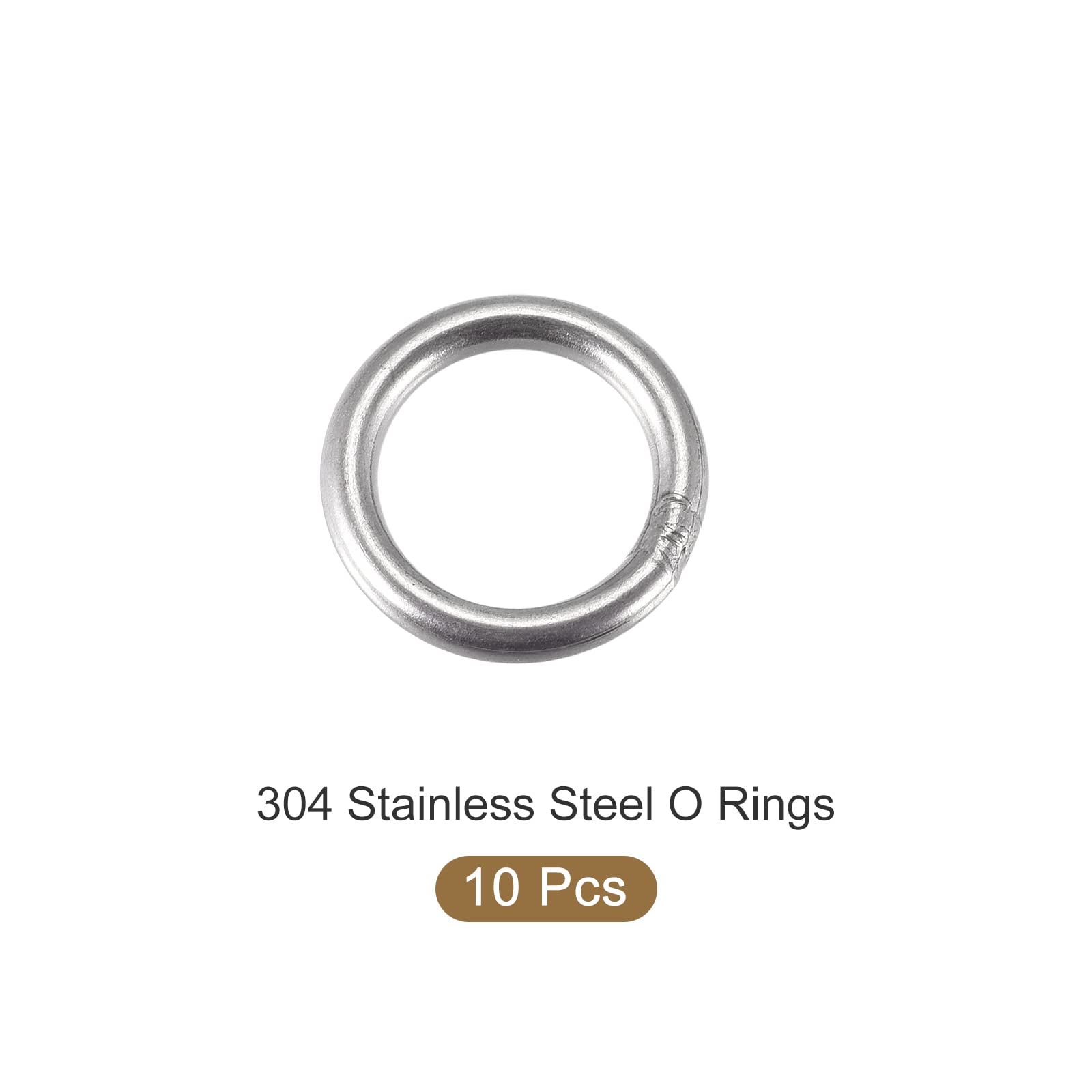 METALLIXITY 304 Acciaio Inossidabile Acciaio O orings (20mm OD 3mm Spessore) 10pz, Saldato Rotondo Suona - per Appendere Oggetti