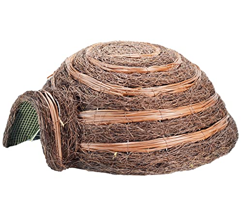 Dehner Natura Igelhaus Inuit, ca. 21 x 52 x 56 cm, Stahl/Rattan, natur