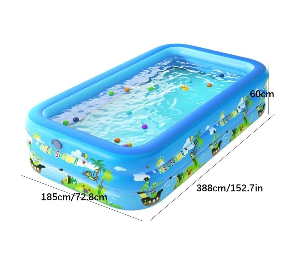 Piscina Hinchable Para Adultos Con Aspersor De Elefante – 252×183×56 Cm – PVC Reforzado De 0,6 Mm