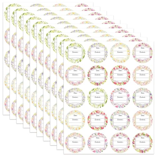 200 Pièces Étiquettes Épices Français Rondes, Etiquettes Autocollantes Personnalisées Pour Bocaux Cuisine, Étanches et Lisibles