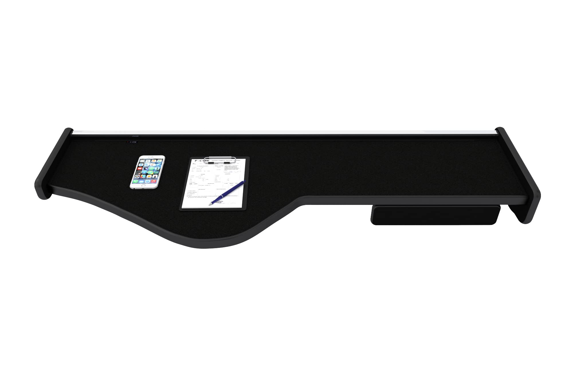 F-CORE Mesas al salpicadero camión Compatible con Volvo FH 2 01.02-12.08 Larga con cajón Negro