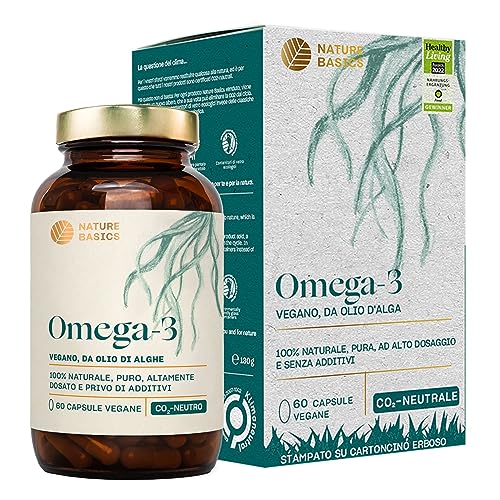 Nature Basics Olio di Alghe Omega 3 Vegano 60 Capsule