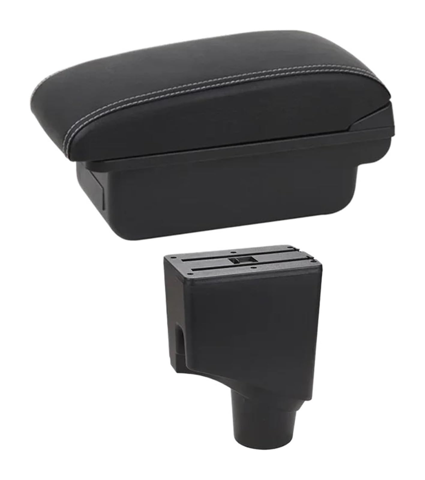 HCKCLMBMZW For Toyota For Yaris For Hybrid 2015-2021 Armrest Box Car Central Storage Modification USB Arm Rest Accessory Car Armrest Center Console(B1 White Line)