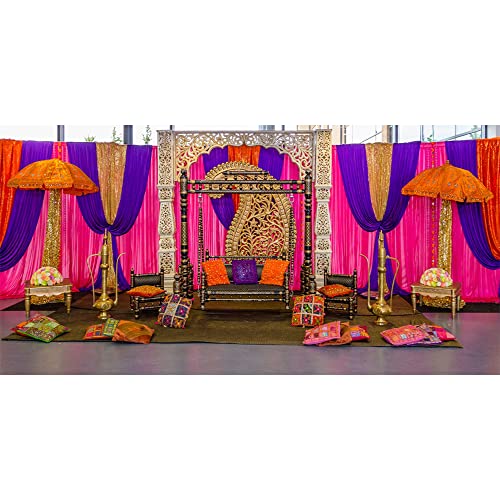 CSFOTO 20x10ft Diwali Backdrop Traditional Indian Wedding Happy Holi Photo Booth Background India Pooja Moroccan Photo Backdrop
