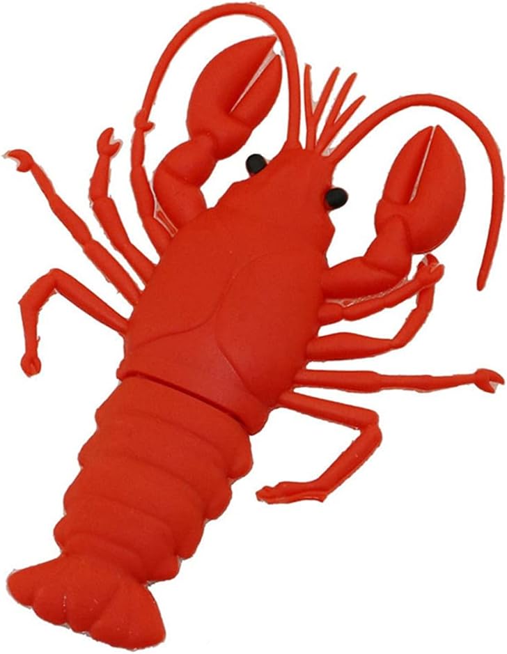 128GB Lobster Shape USB Flash Drives Pen Drive Memoria Flash Stick PenDrives USB Flash Disk Thumb Drive U Disk USB Drive USB 2.0 Pen Drive PenDrive (Red)
