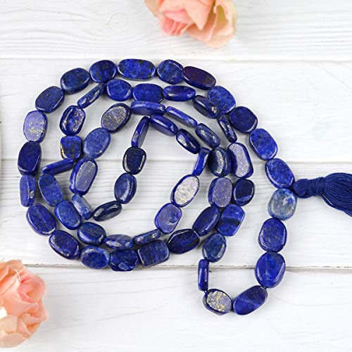 Image of Reiki Crystal Products Natural Oval Crystal Beads Mala Necklace Collection for Men & Women, Reiki Energized Gemstone Jewellery for Meditation, Mindful Living, Spiritual Decor & Everyday Fashion Styling