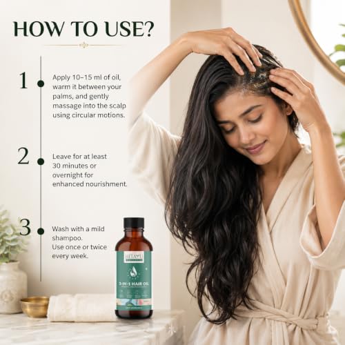 Image of 3-in-1 Ayurvedic Hair Oil - For Strong, Healthy & Nourished Hair