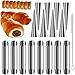 Cannoli Schillerlockenform Schillerlocken Backform Cannoli Röhrchen Cone Tubular Molds Cannoli Backform mit Reinigungsbürste Mehrweg 24 Stück
