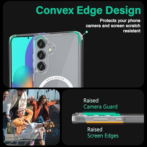 Image of ONES Magnetic for Samsung Galaxy S25 / S24 Slim Case, [Compatible with Magsafe][Military-Grade Drop Protection][Anti-Yellowing], Shockproof Protective Cover, Scratch-Resistant, Transparent