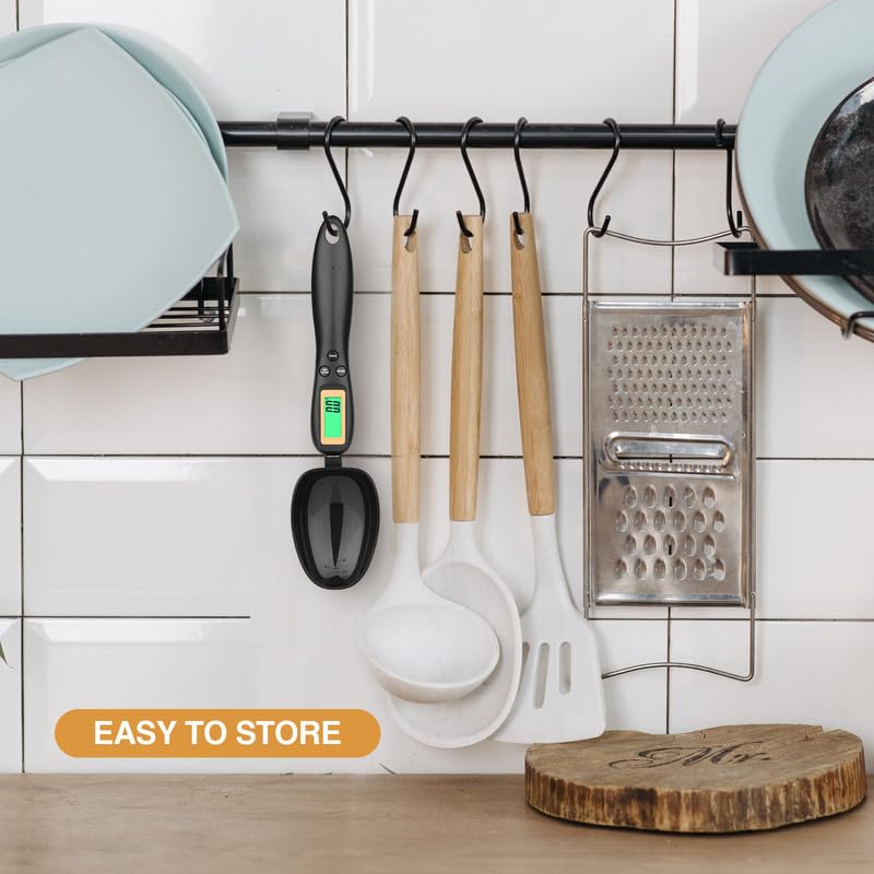 Miniatura 6 de Mafiti - Cuchara de medición digital, cuchara de medición electrónica ajustable de 500 g / 0,1 g de alta precisión para gadgets de cocina, comidas