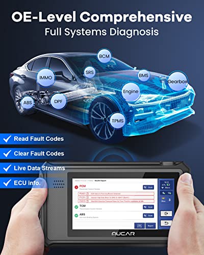 Mucar Vo6 Obd2 Scanner Diagnostic Tool, All-System Diagnostic Scan Tool, 28 Resets Car Diagnostic Scanner, Abs Bleeding, Crankshaft Relearn, Throttle Adaptation, Injector Coding, Autoauth For Fca Sgw #TOP1