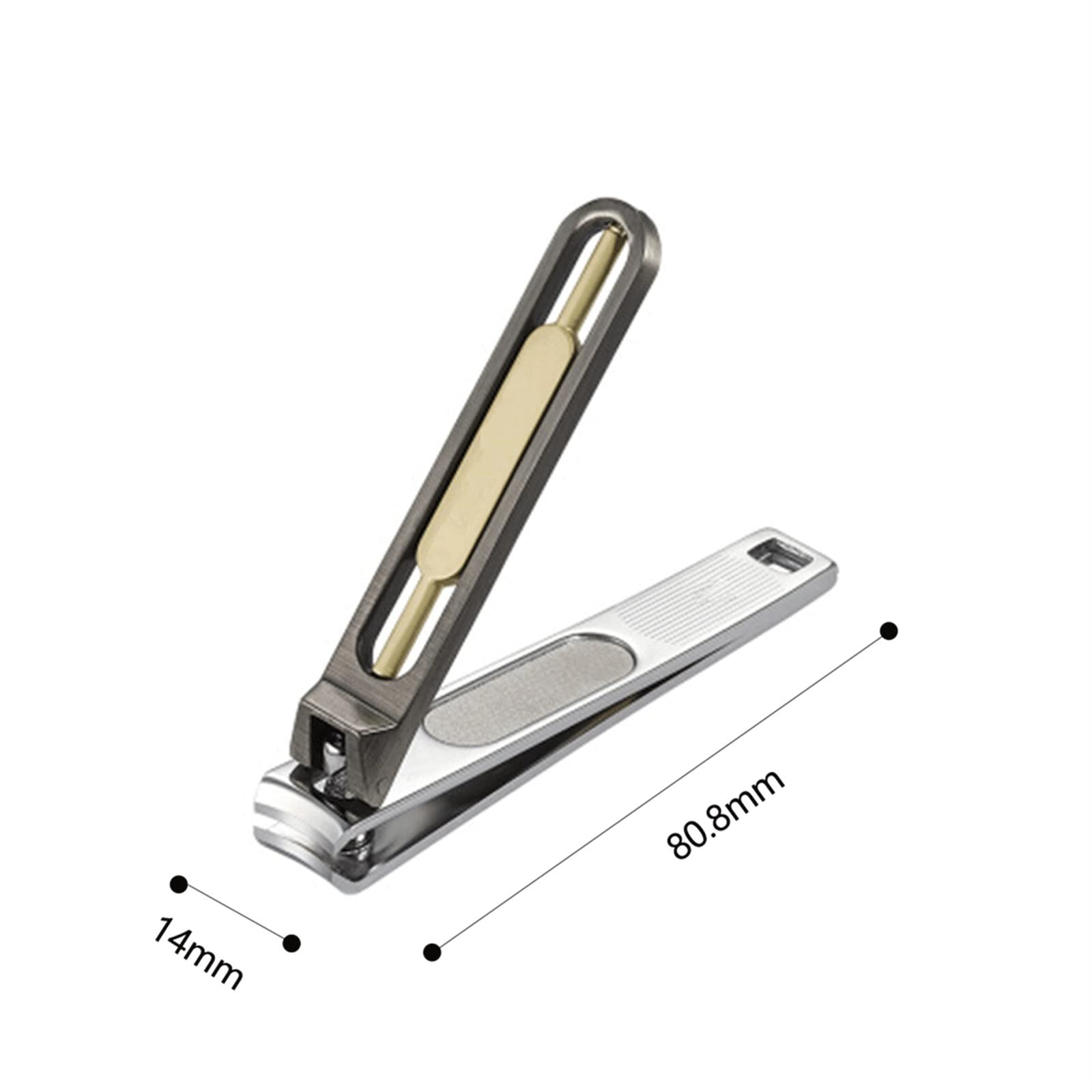 Cortaúñas de cabeza plana de acero al carbono grueso, cortador profesional para adultos, cortaúñas grandes, herramienta ergonómica de manicura