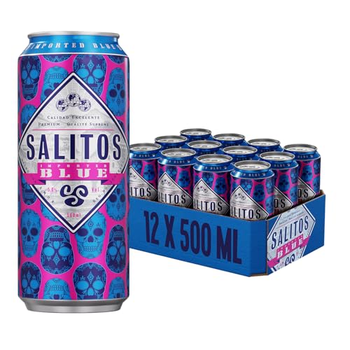 SALITOS BLUE Biermix 12 x 0 5l Einweg Dosenbier Biermischgetränk mit Blaubeeren Geschmack prickelnde & fruchtige Beerennote 5 0% Vol. Perfekt für einen Abend mit seinen Freunden