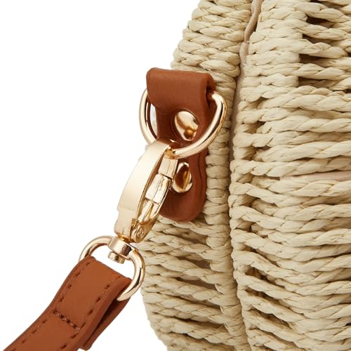 Handmade Straw Woven Bag Beach Clutch Purses Women Vacation Shell Shoulder Crossbody Summer Dumpling Handbag Basket Tote4