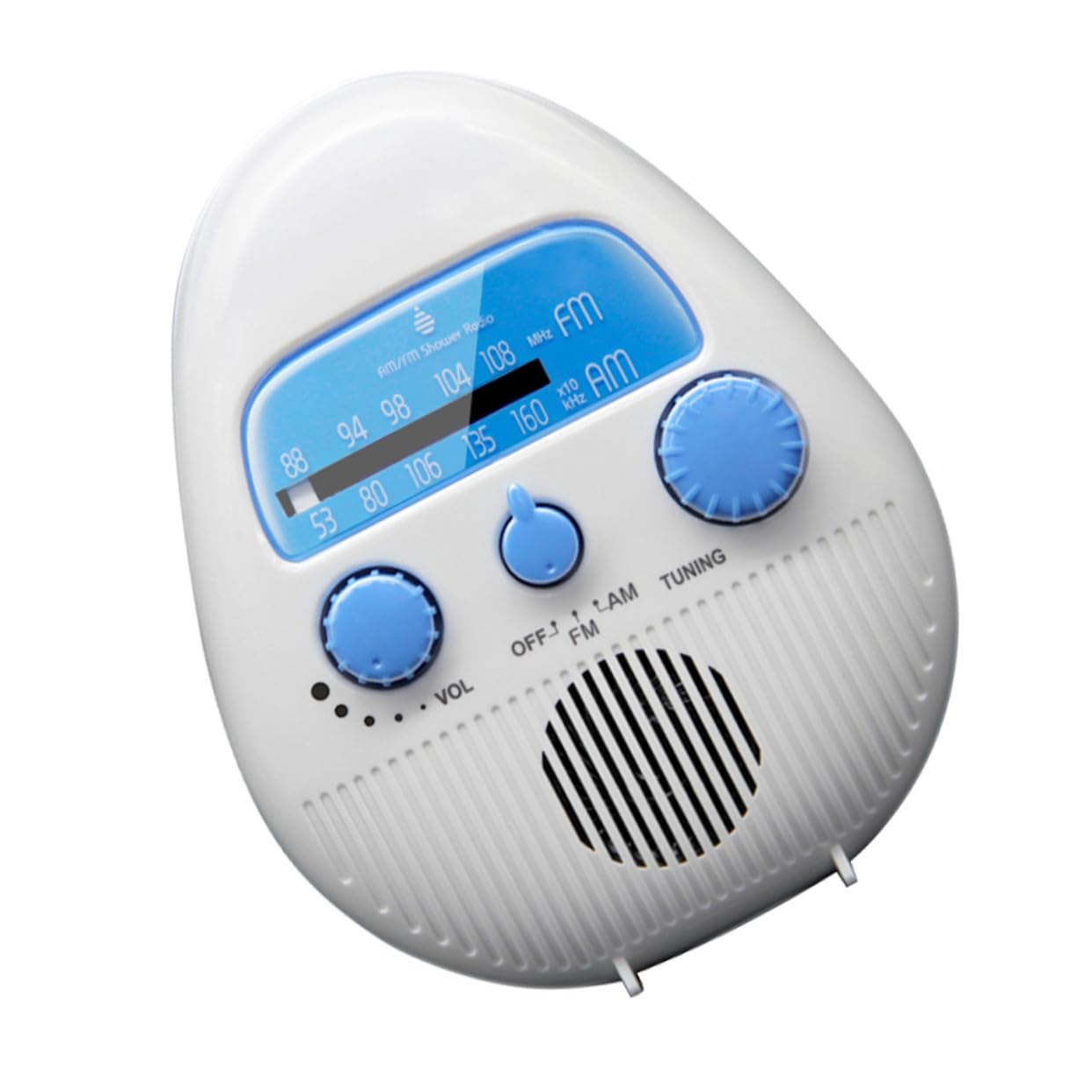 Radio für Badezimmer und Dusche, Kompakt, Weiß, Abs