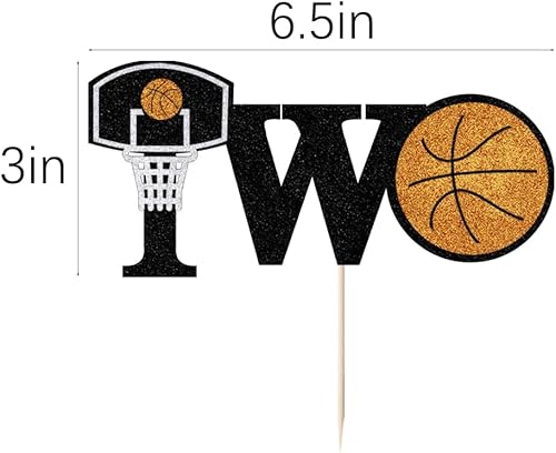 Miniatura 3 de Decoración de baloncesto con dos pasteles, decoración temática de baloncesto para hombres, deportes, niños, fiesta de cumpleaños, eventos